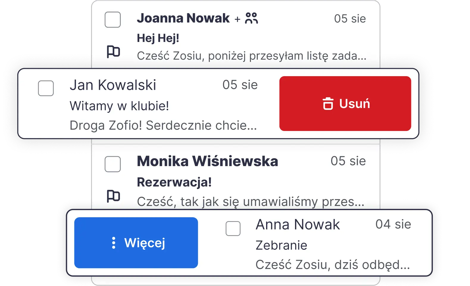 Gesty w WP Poczta